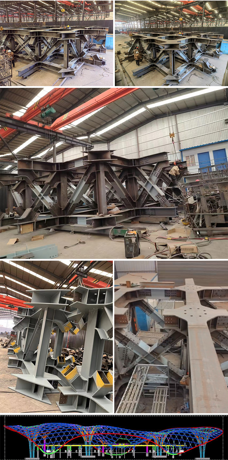 三峡恒基能脉瓜州70万千瓦“光热储能+”东吸热塔宁夏钢结构项目